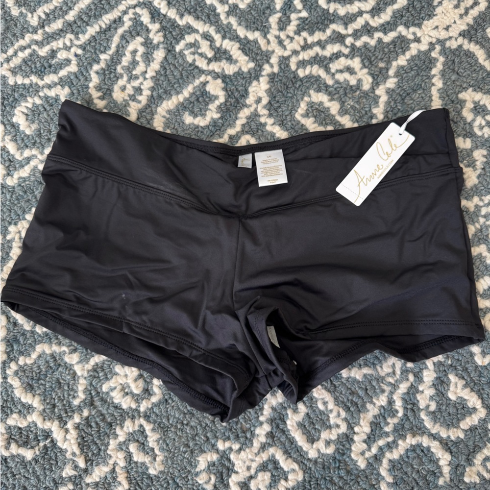 Large Anne Cole Classic Black Swim Shorts NWT